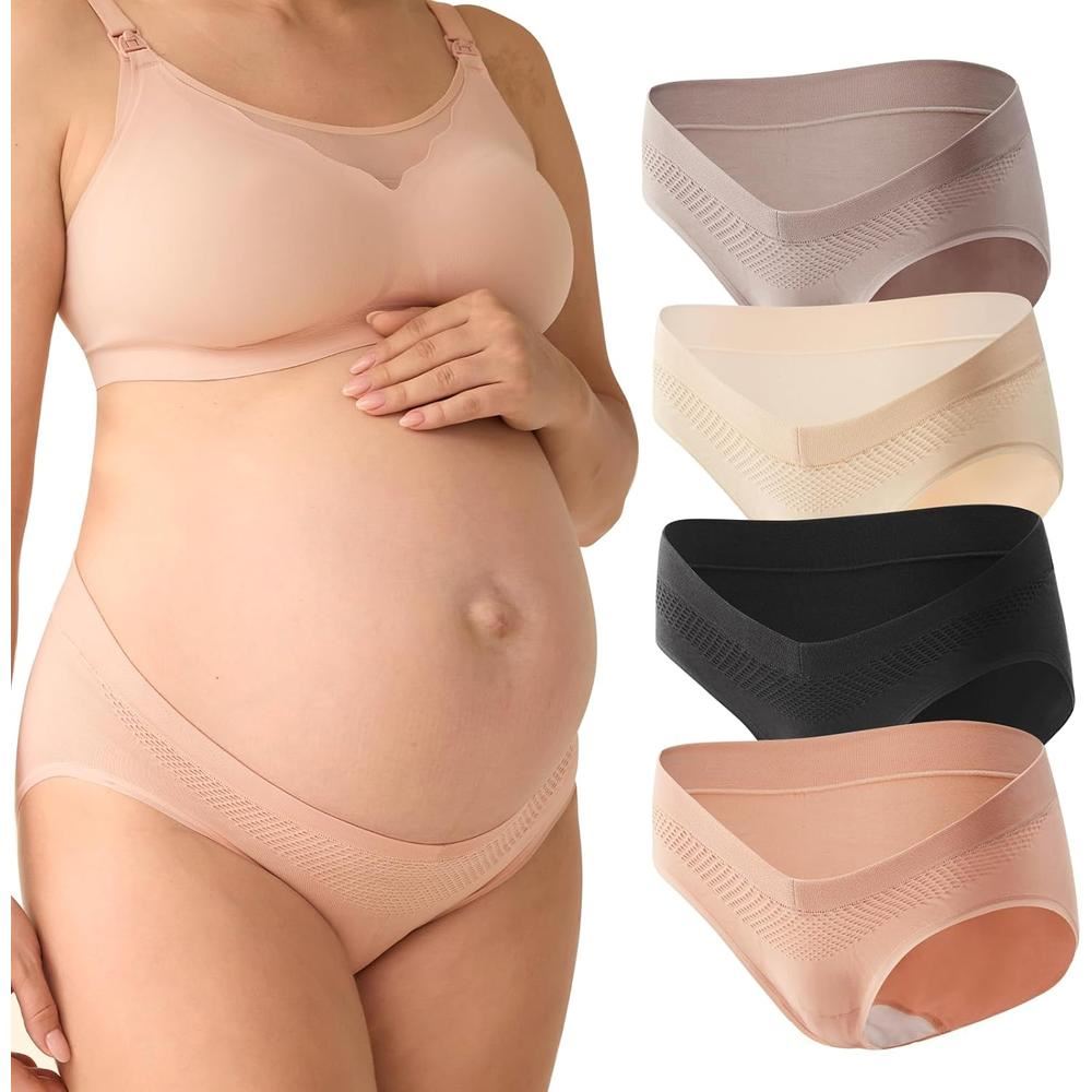 Momcozy panties de maternidad bajo vientre (pack de 4und)