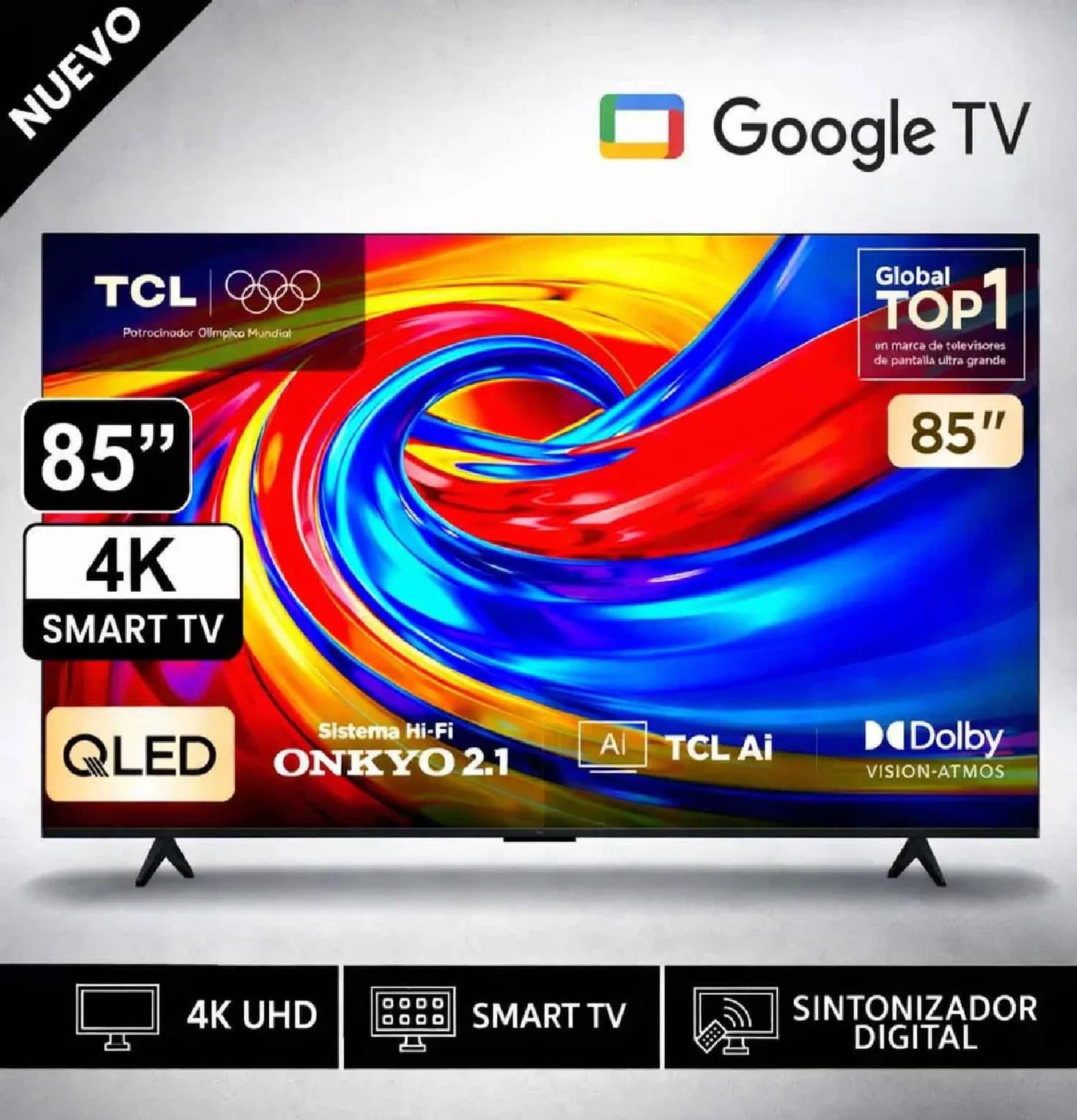 Televisor TCL 85P7L Google TV 85'' PREMIUM QLED 4K UHD 2026