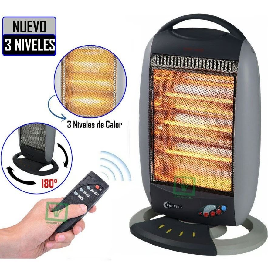 Calefactor Eléctrico Trevely TCH-030 con Control Remoto