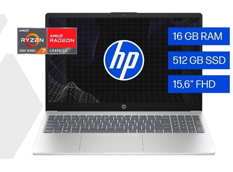 Laptop HP 15-fc0275la Ryzen 7 16GB RAM 512GB SSD 15.6 FHD