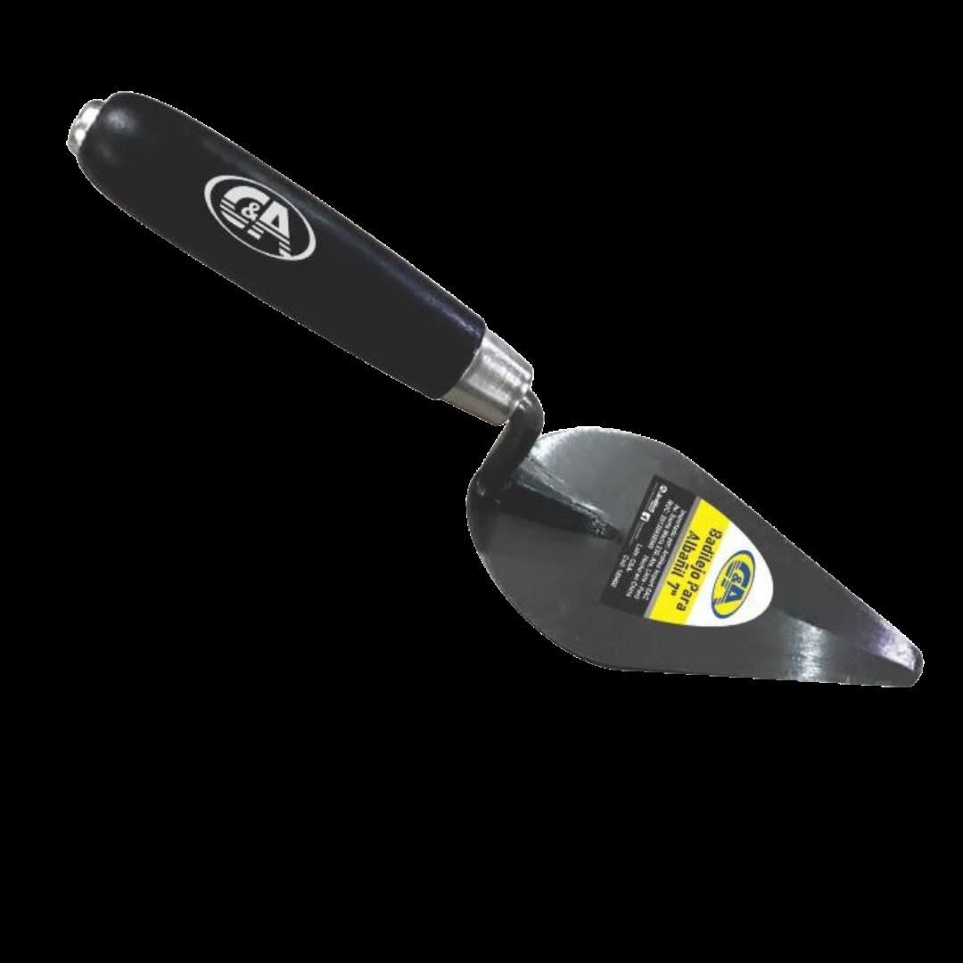 Badilejo para Albañil 6" Mango Madera C&A - Negro