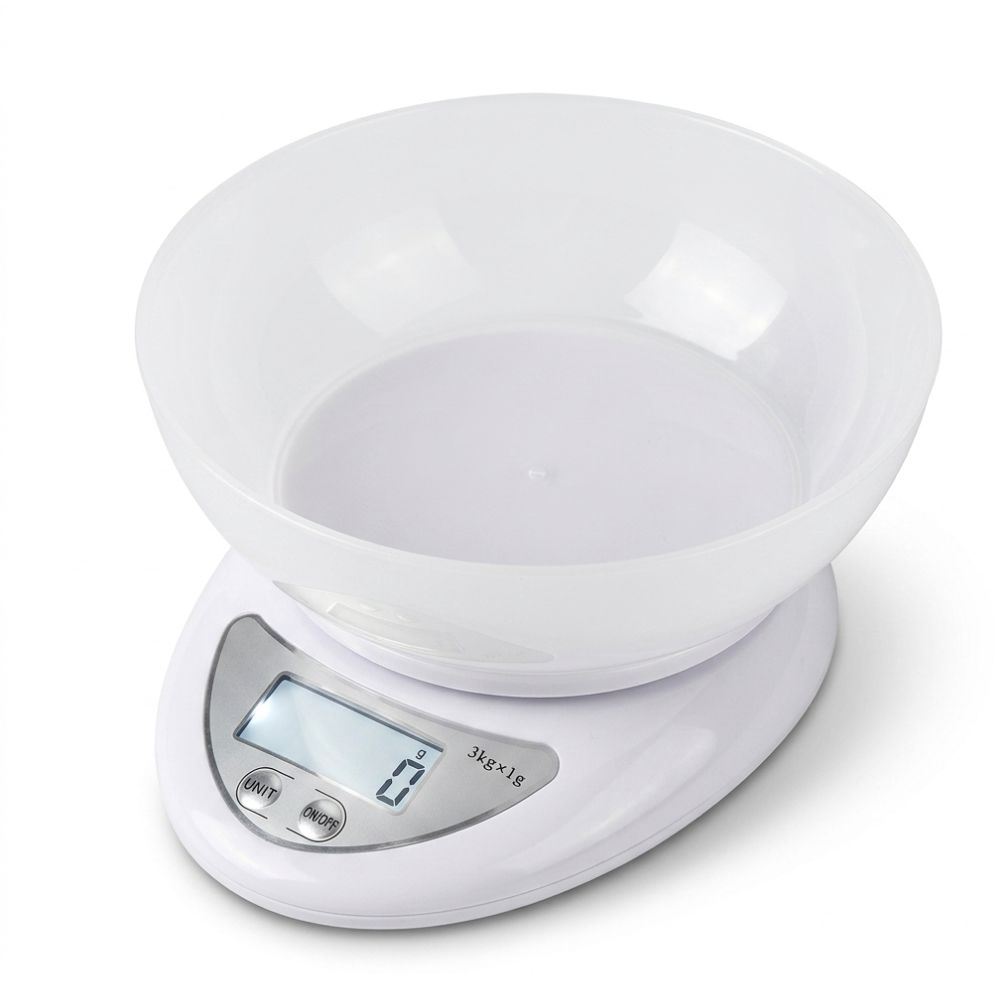 Báscula Digital Electrónica de Precisión con Bol Incluido – Capacidad de 0.1 g a 5 kg