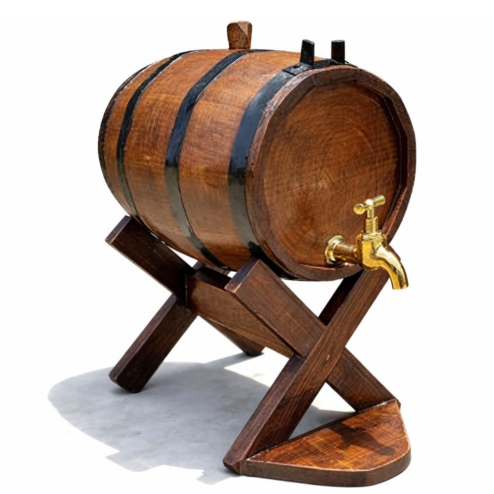 Barril de Vino o Cerveza  de 20 Litros en madera Roble con Grifo Conservador de bebidas