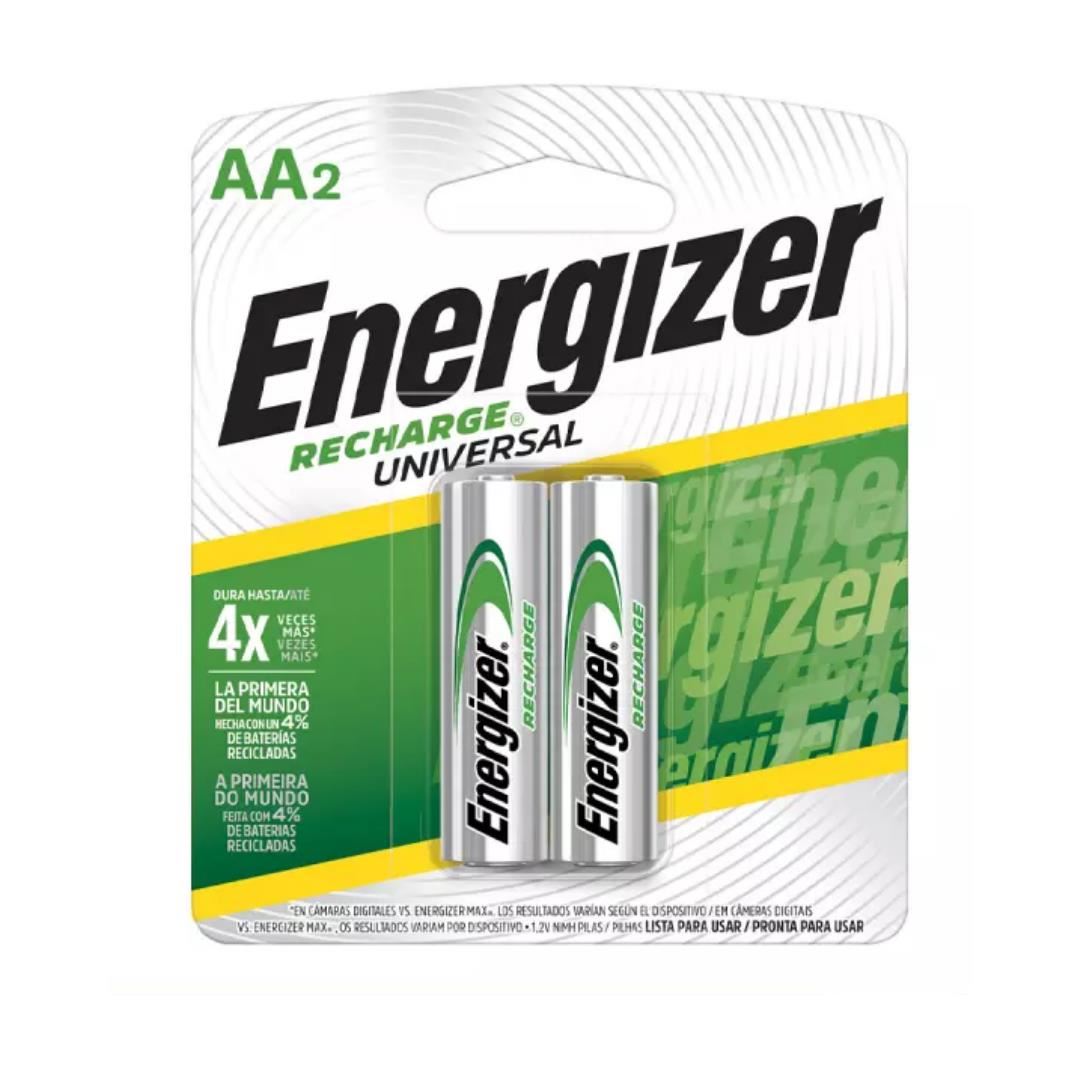 Pilas Recargables Energizer Aa X2unid 2000mah Larga Duración