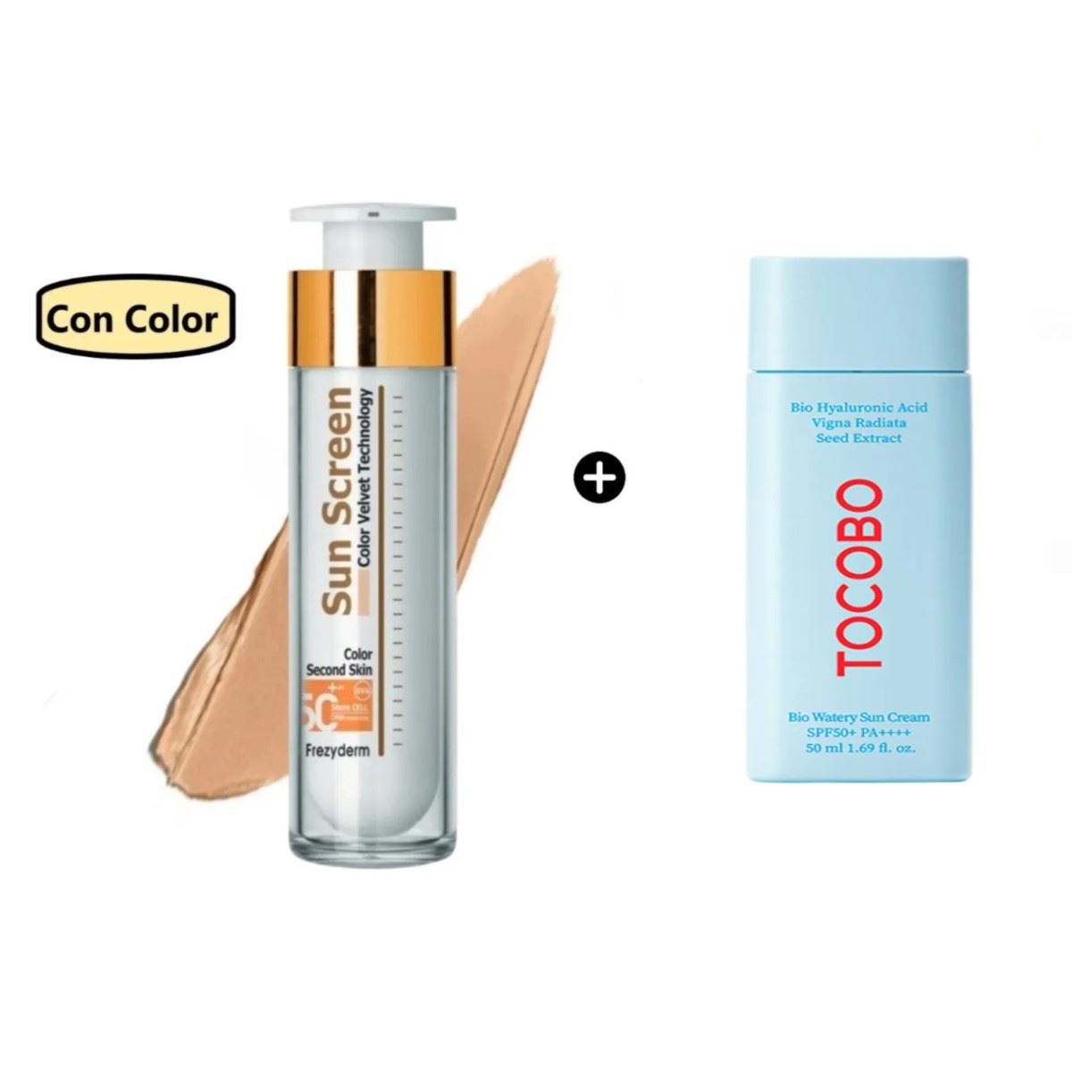 Frezyderm Sunscreen Color Face 50Ml + Protector Solar BIO TOCOBO en crema 50ml