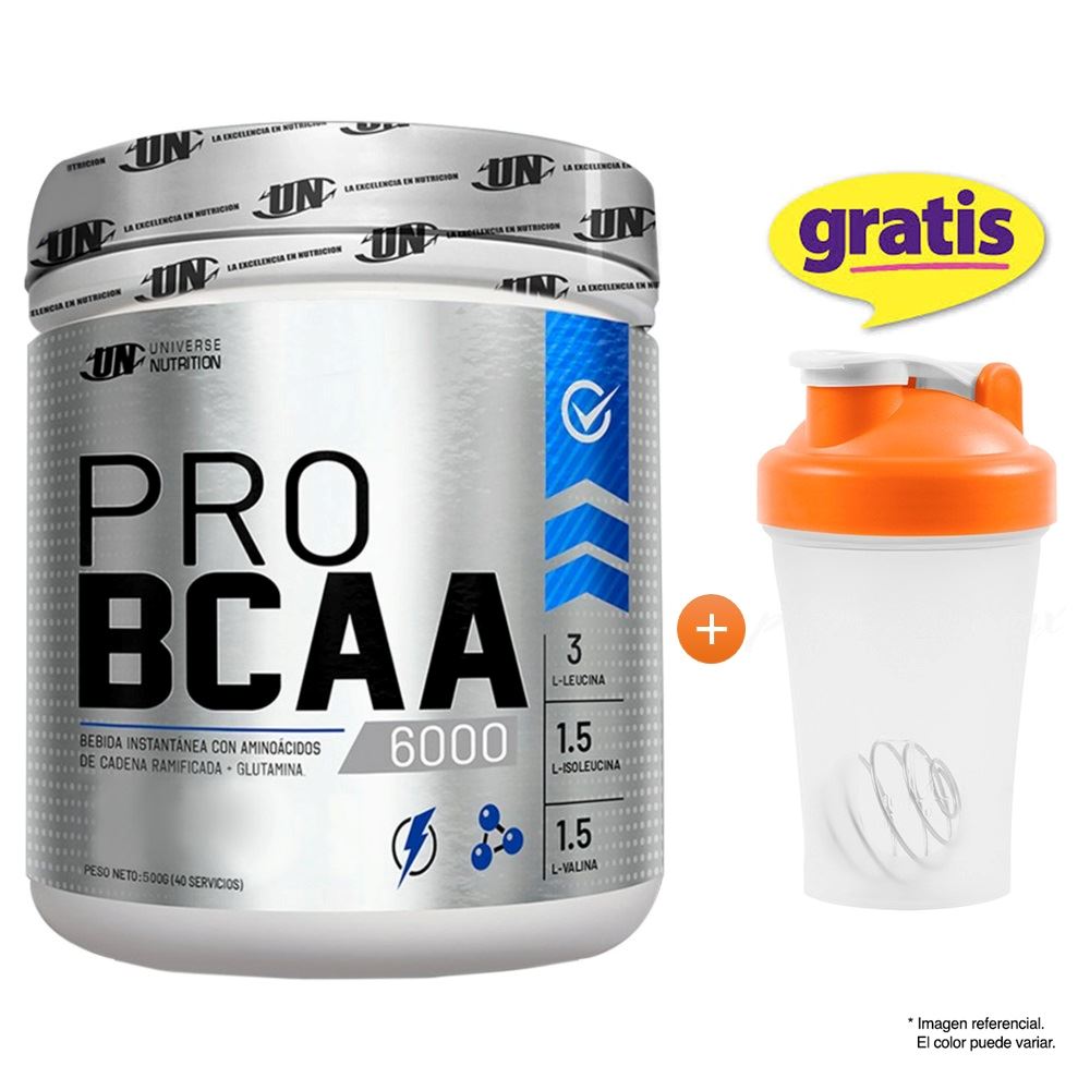PRO BCAA 500 GR AMINOÁCIDOS UN NARANJA + SHAKER