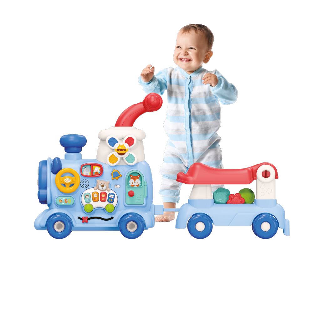 Baby walker train baby cam azul