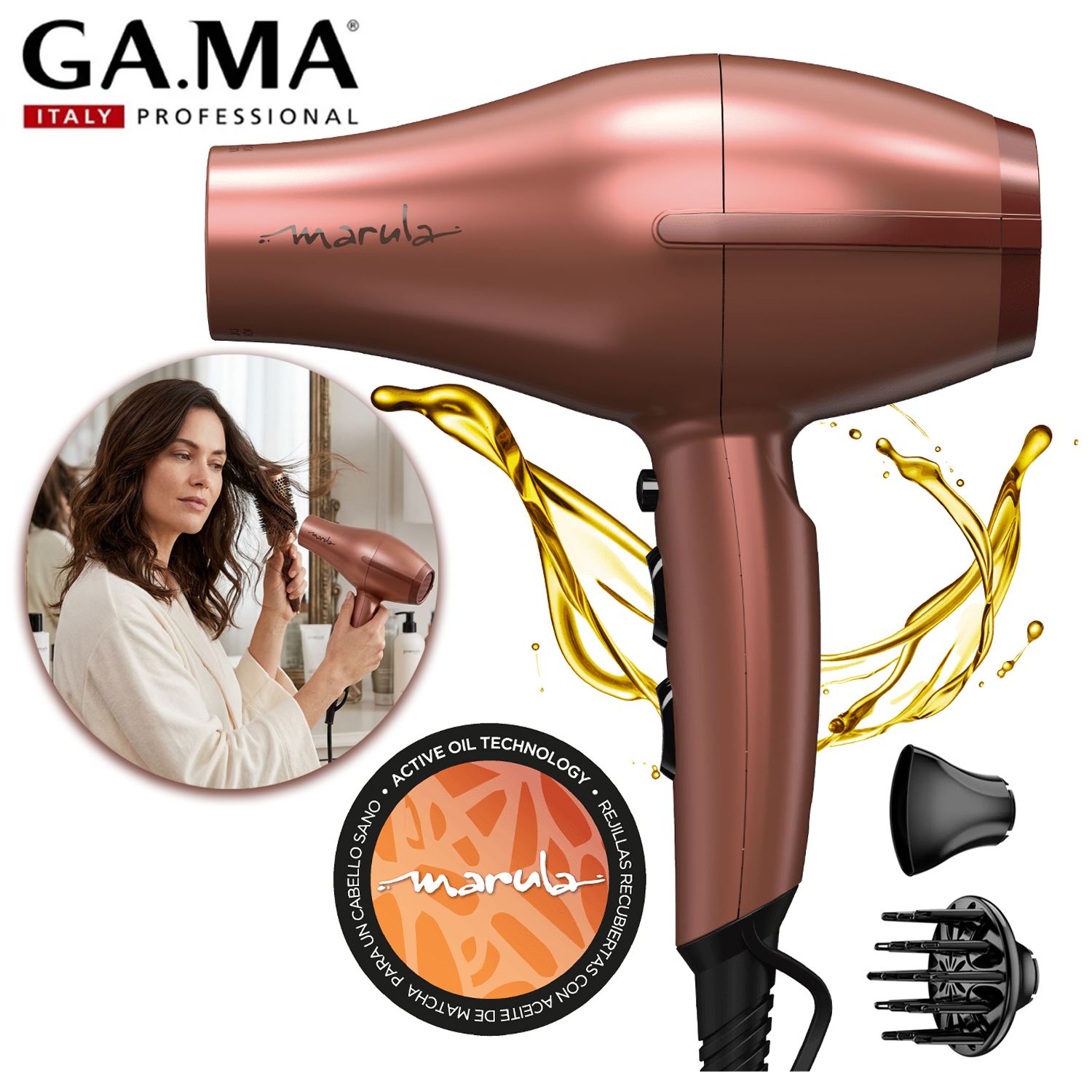 Secadora de Cabello Gama Bora Marula 4D 2200W BECHD00jata00002201