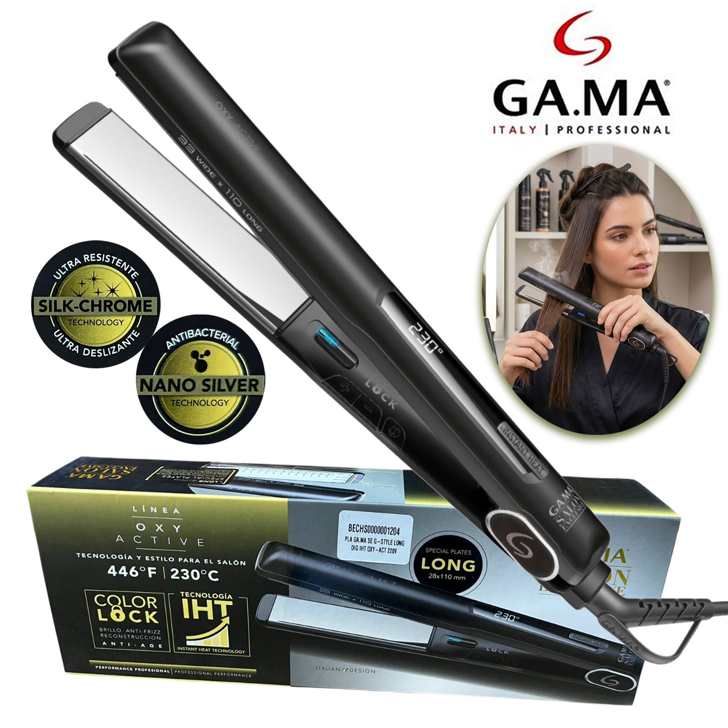 Plancha Alisador OXY-ACT Gama 220V SE G-STYLE LONG DIG IHT BECHS0000001204