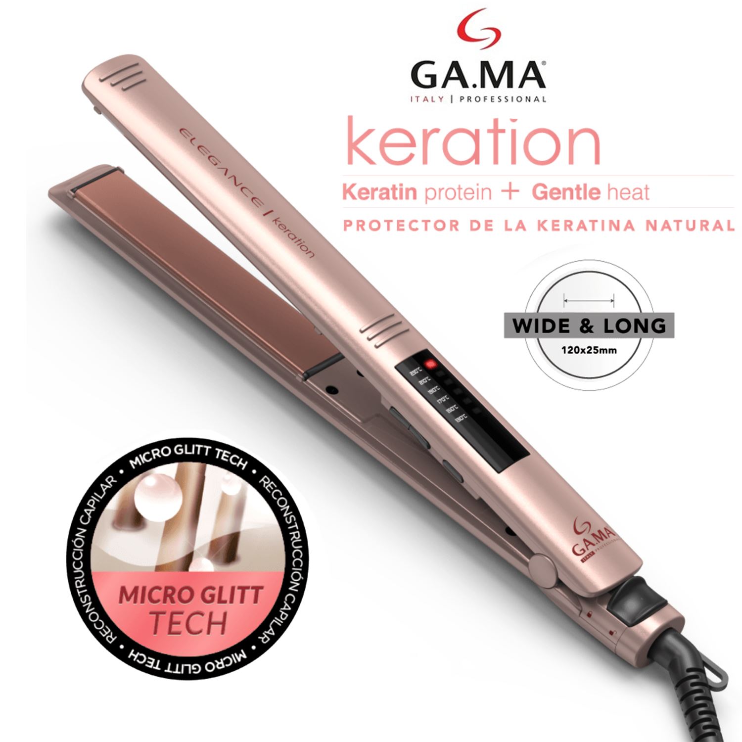 Plancha Alisador Profesional Elegance LED Keration BECHS0000001436