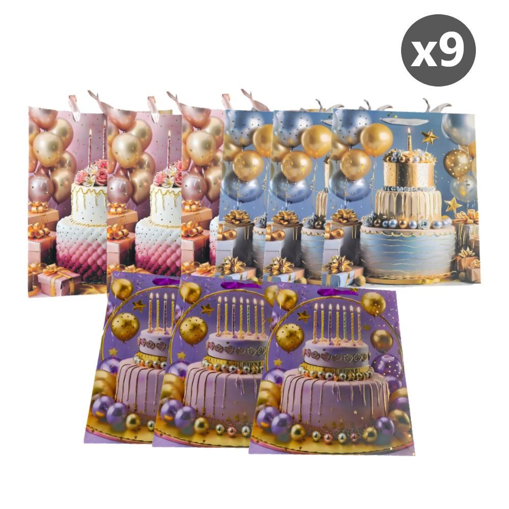 BOLSA DE REGALO 39CM CON 3 DISEÑOS