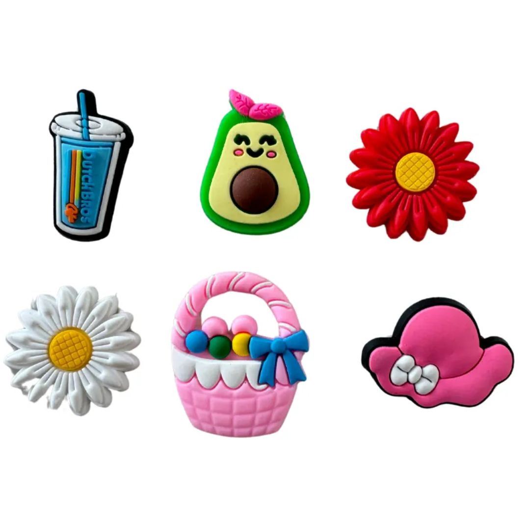 Pines Para Sandalias Crocs Pack De 6 Cartillsas