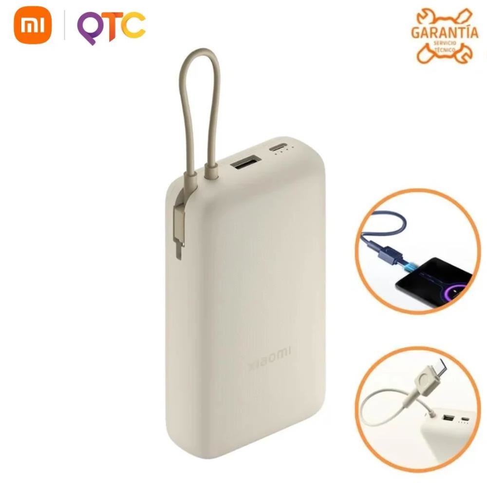 Power Bank Xiaomi 20000 mAh 33W Beige con cable GL