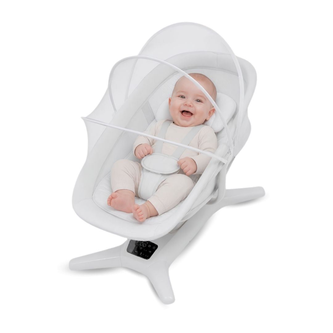 Mecedora Digital para Bebés «BENITO» Edición Exclusiva White