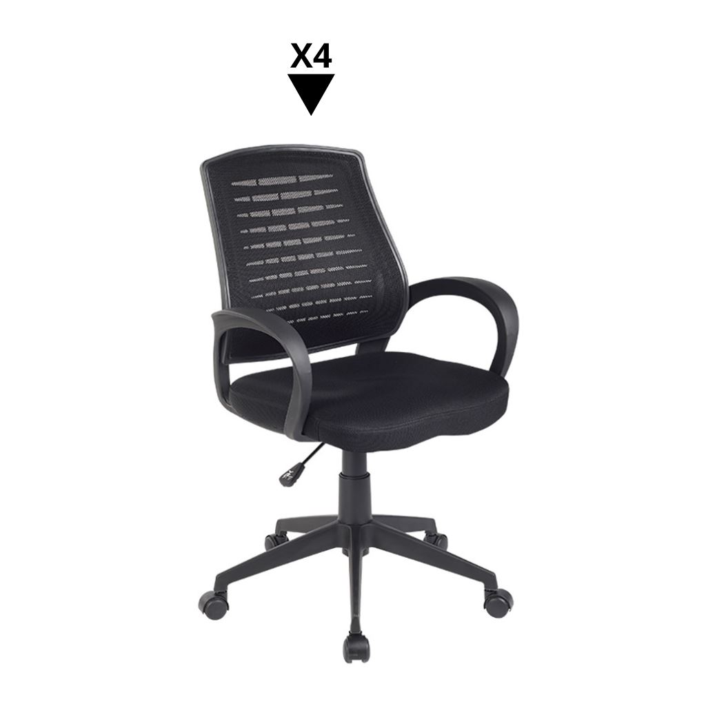 Pack 4 Sillas Berkeley Negra