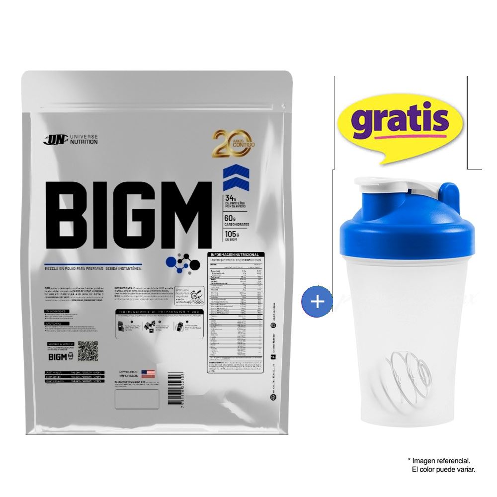 PROTEÍNA BIGM 3KG UNIVERSE NUTRITION CHOCOLATE MÁS SHAKER