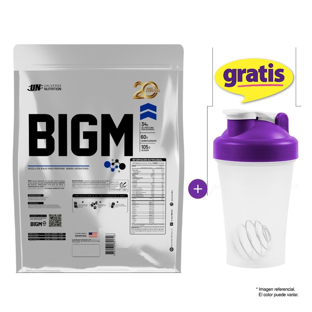 PROTEÍNA BIGM 3KG UNIVERSE NUTRITION COOKIES MÁS SHAKER
