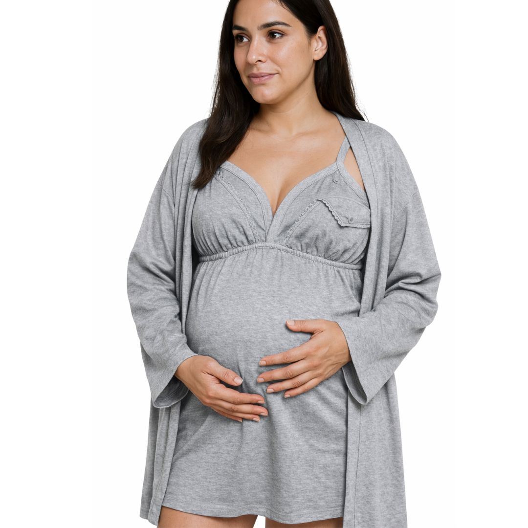 Pijama / Bata Maternidad De Embarazo Y Lactancia