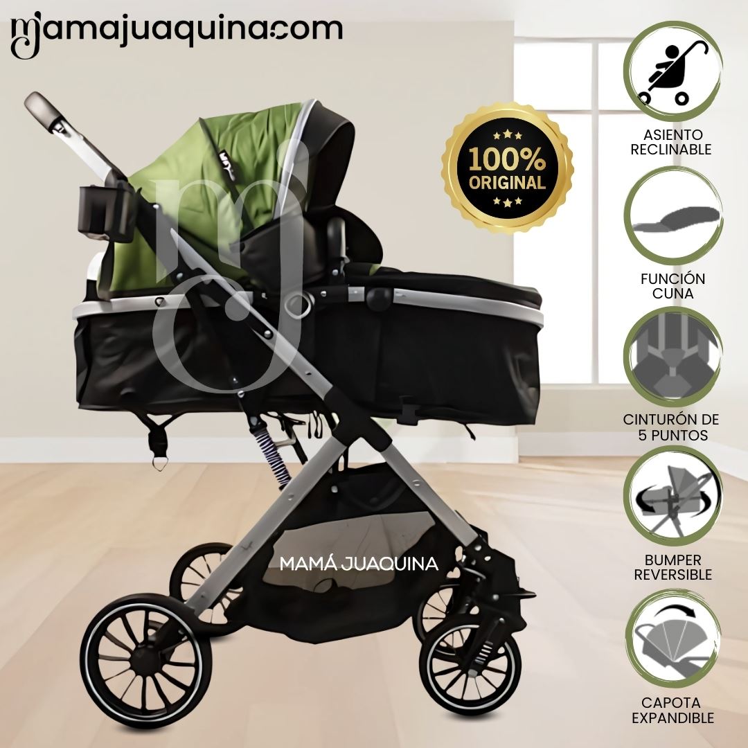 Coche Moisés de Lujo «IBIZA» Edición Limitada Green