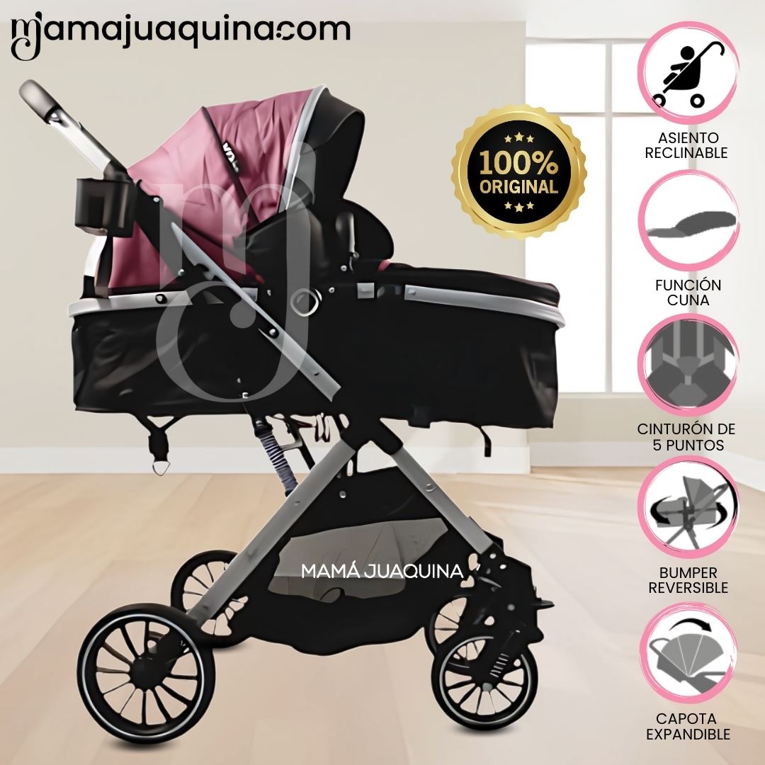 Coche Moisés de Lujo «IBIZA» Edición Limitada Pink