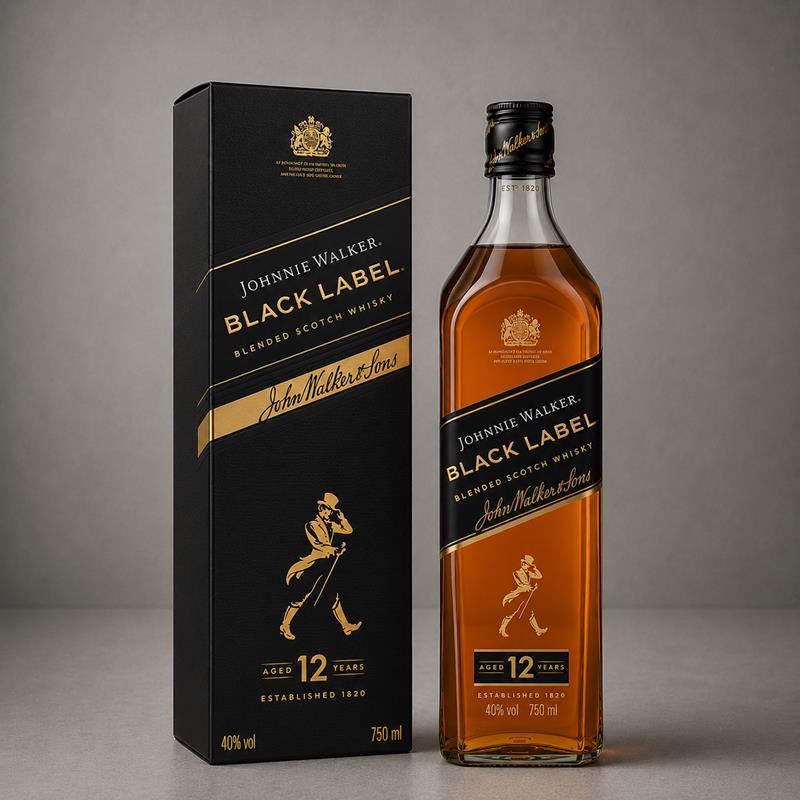 Black Label 750 ML + Caja