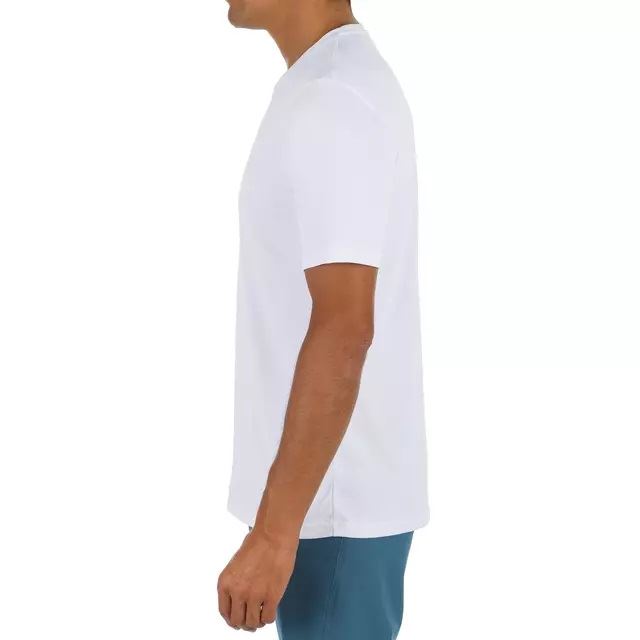 Camiseta de protección solar manga larga para hombre Olaian UV Top 100  blanco