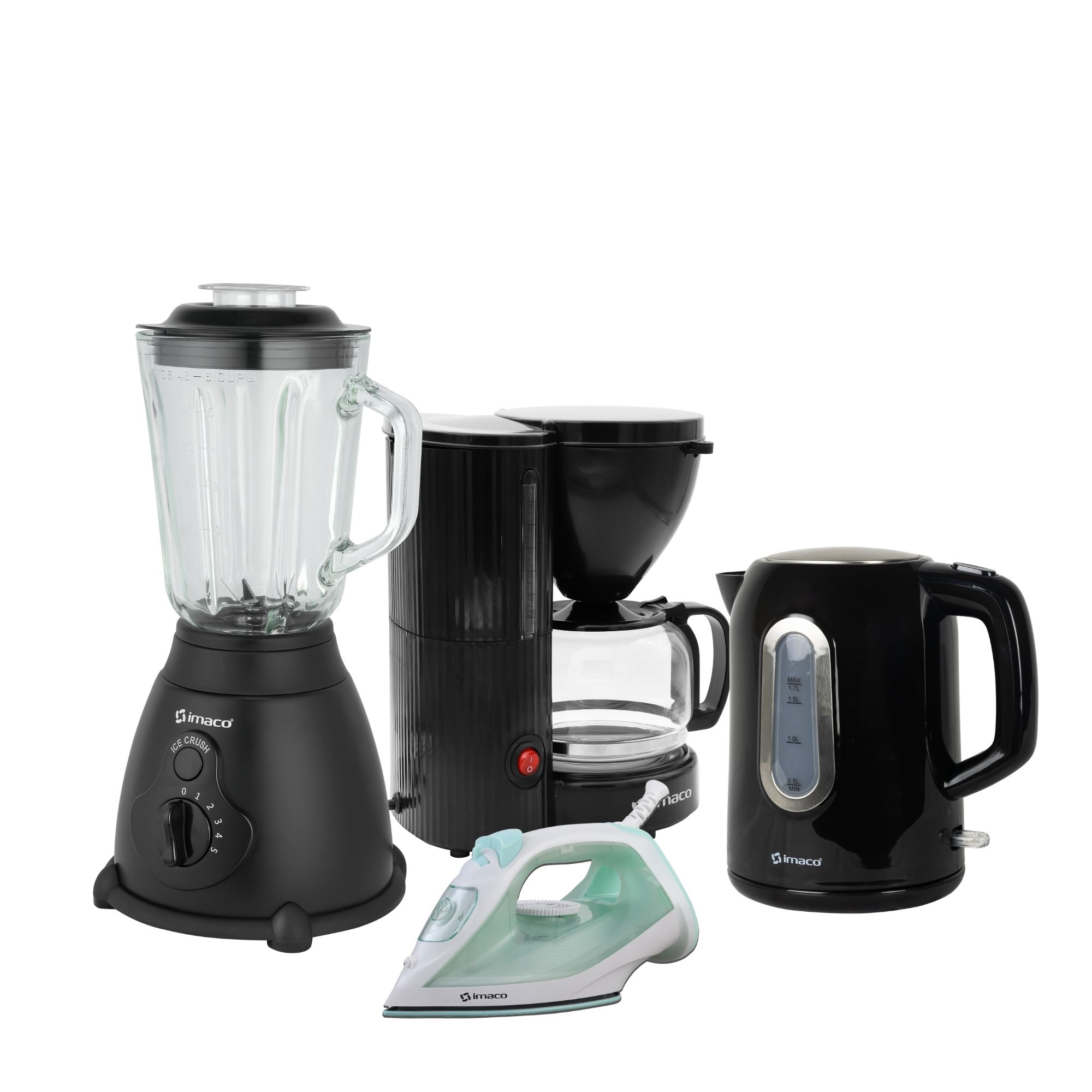 Cuatricombo Licuadora+Cafetera+Plancha+Hervidor