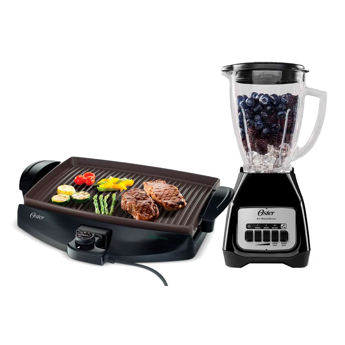 Combo Oster Licuadora BLST4126R+Parrilla Eléctrica Bioceramic CKSTGR4768