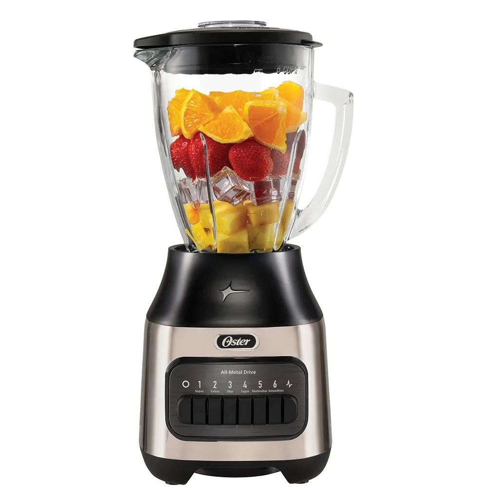Licuadora de 6 Velocidades Mas Pulso 1.5 Litros Oster BLSTPEG-NPB 800W