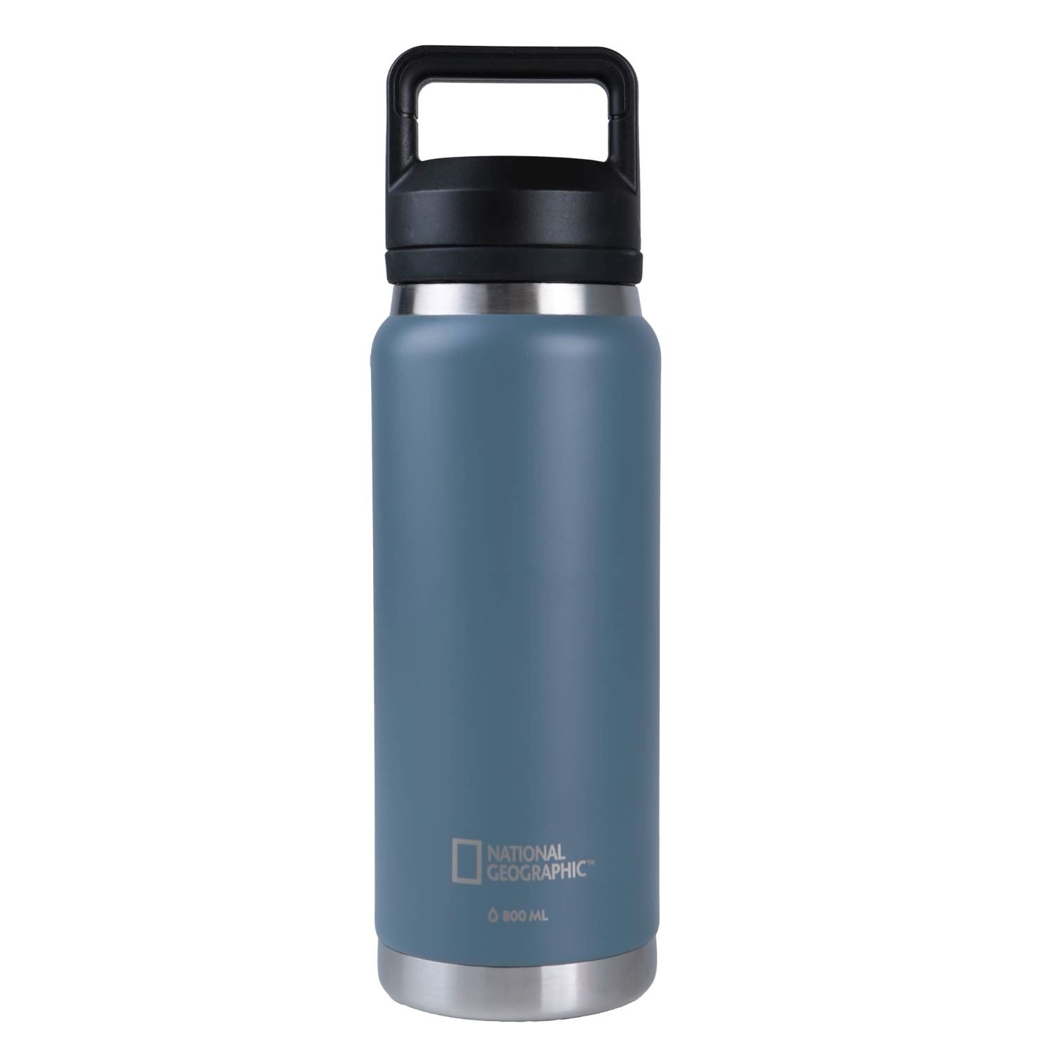 Botella Metálica 800Ml Color Gris - National Geographic