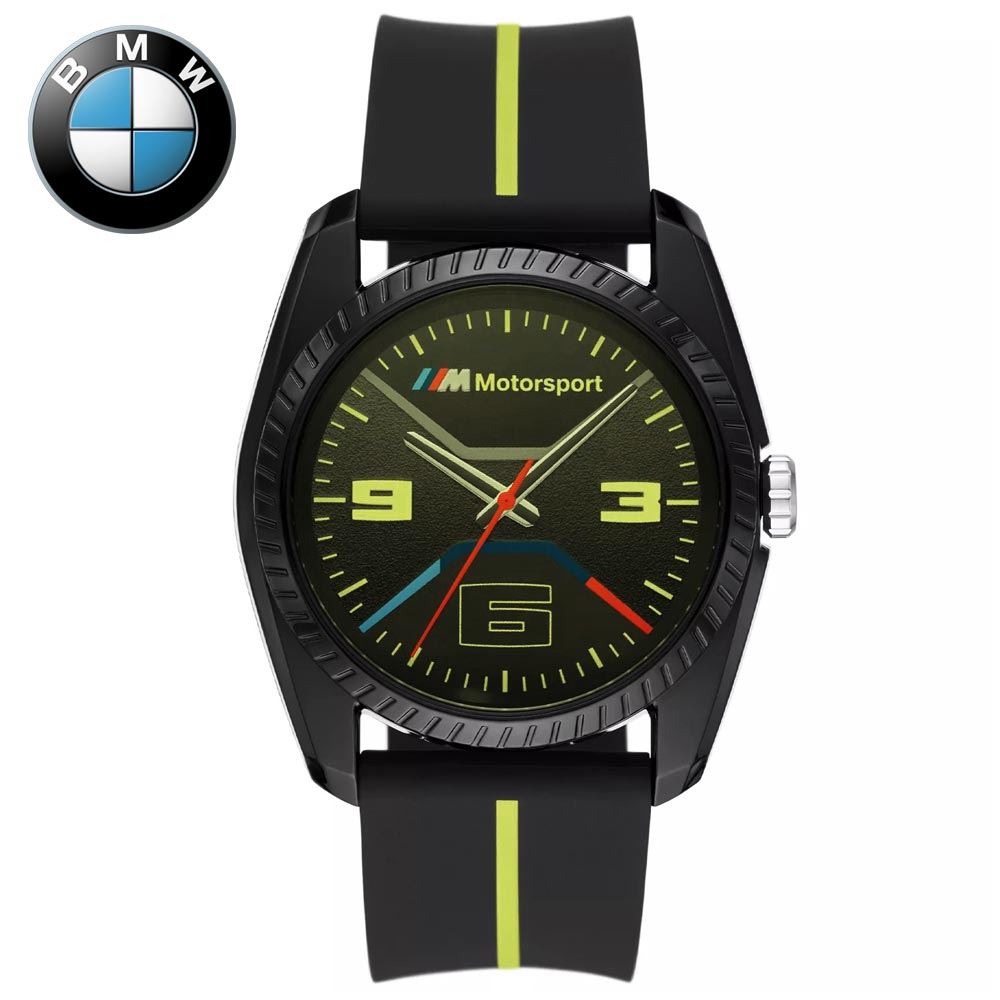 Reloj BMW M motorsport BMW1006 Resina Correa de Silicona Negro (sin caja)