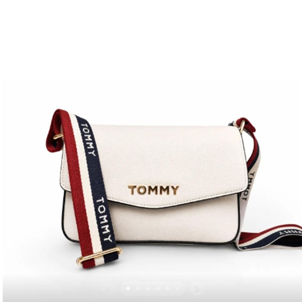 CARTERA CROSSBODY TOMMY HILFIGER FLAP REESE BLANCO