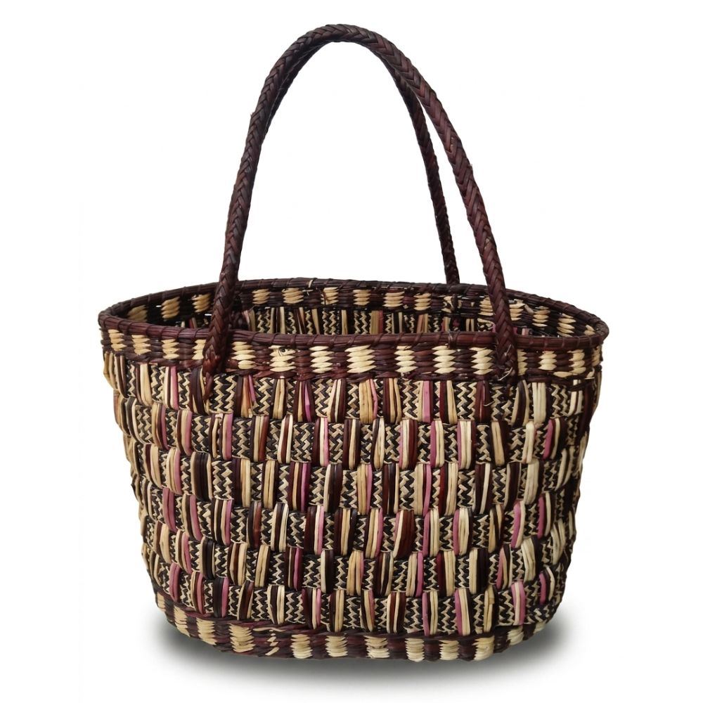 Bolso Playero de junco en Marron en color Tejido a mano Modelo Delez