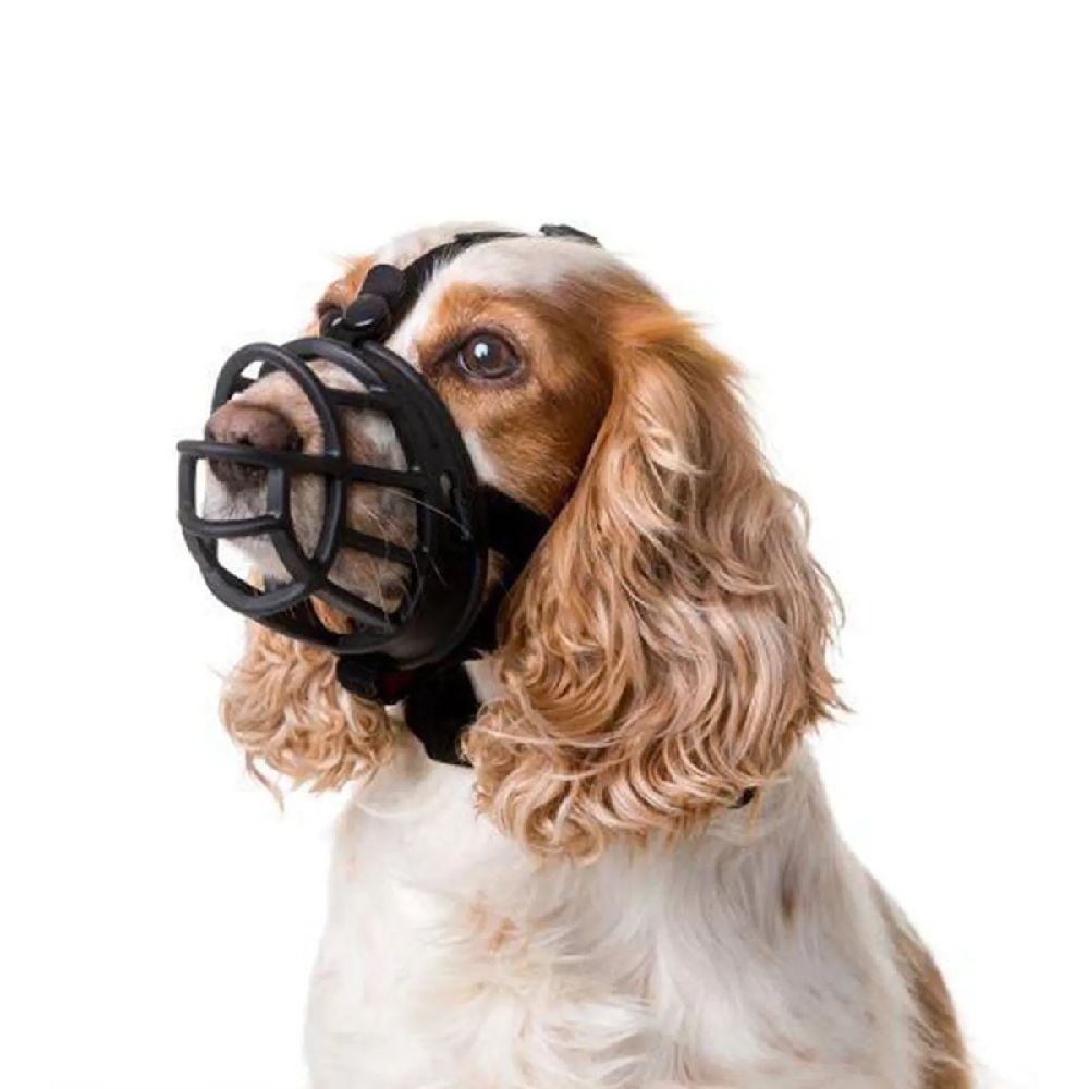 Bozal Flex de Silicona para Perros Talla 6 Color Negro