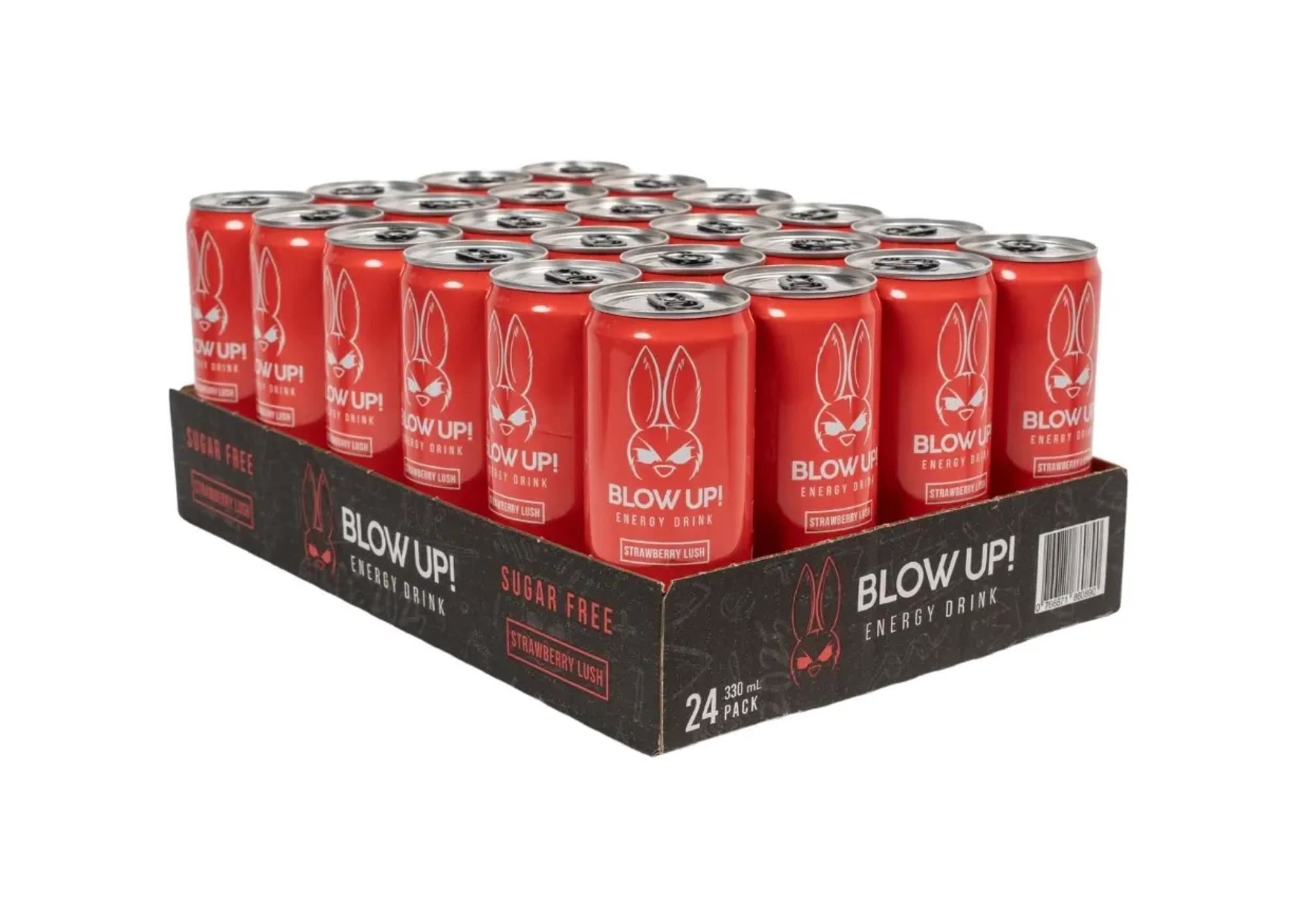Pack X24 Bebida Energizante Blow Up! 330ml | Strawberry Lush
