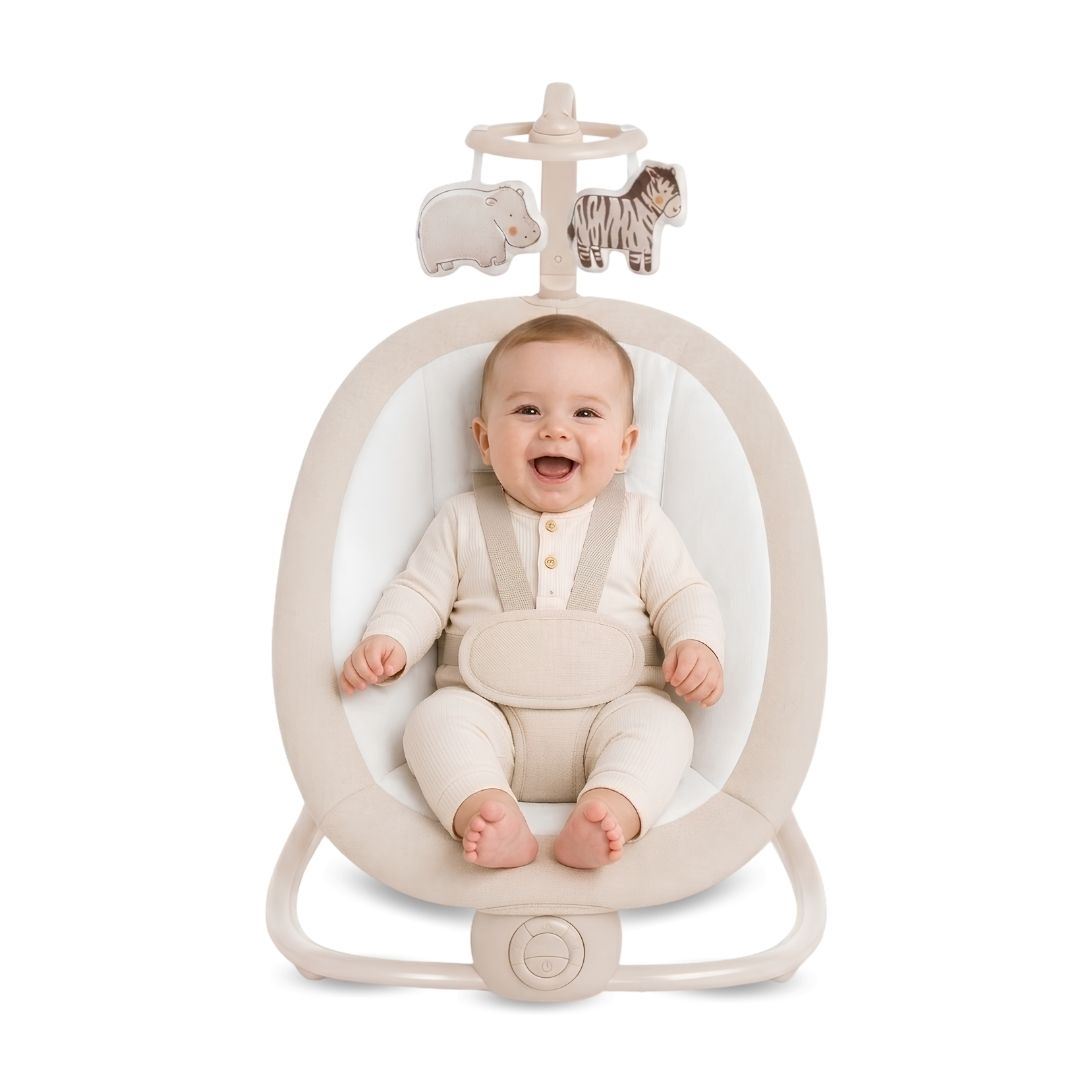 Mecedora Eléctrica para Bebés «BRINA» Colección Especial Beige