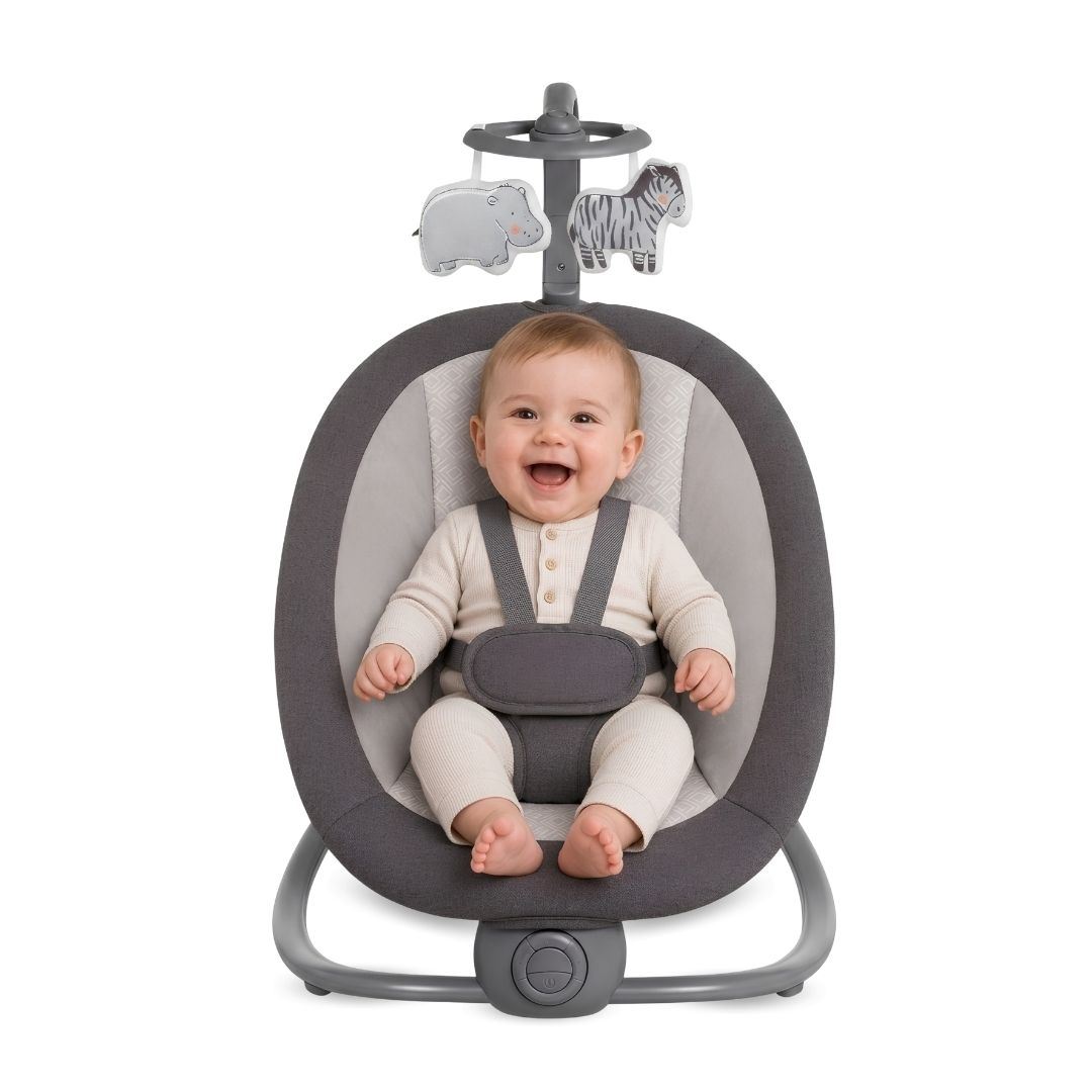 Mecedora Eléctrica para Bebés «BRINA» Colección Especial Gray