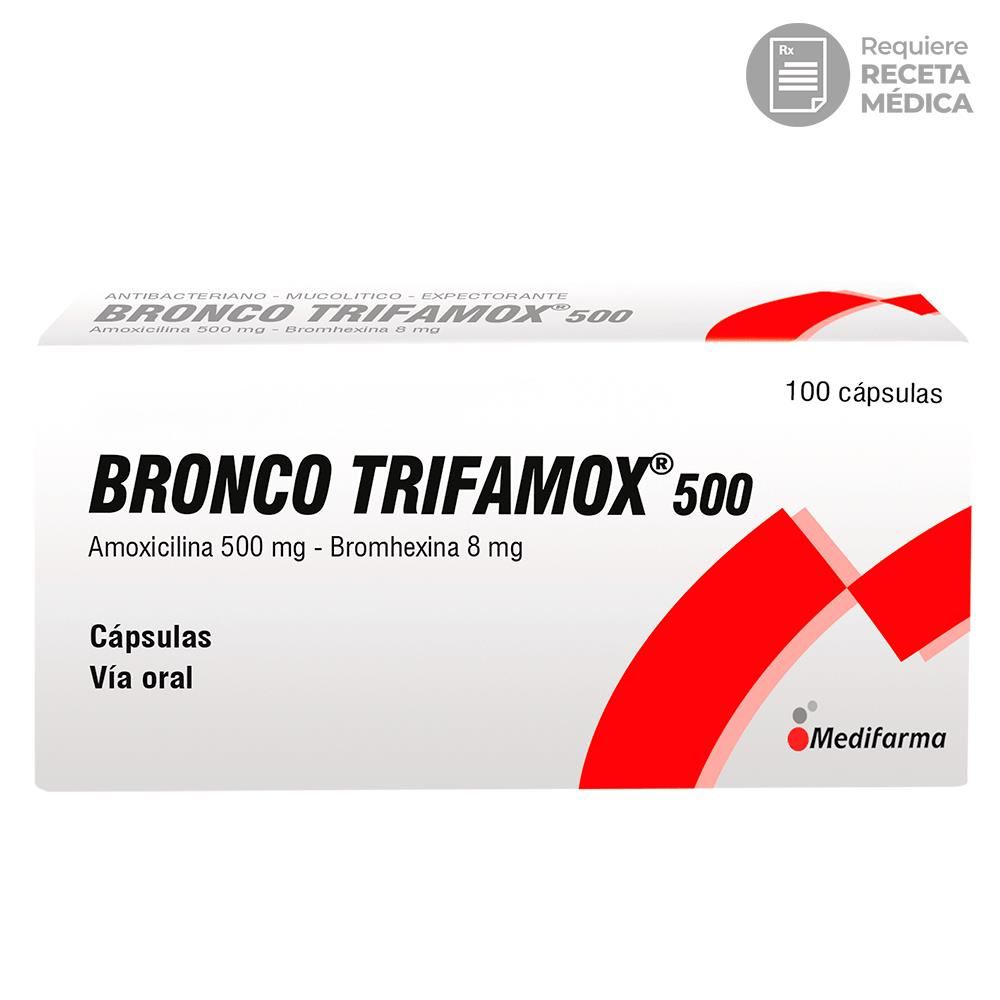 Bronco Trifamox 500 (500 mg + 8 mg) Cápsulas
