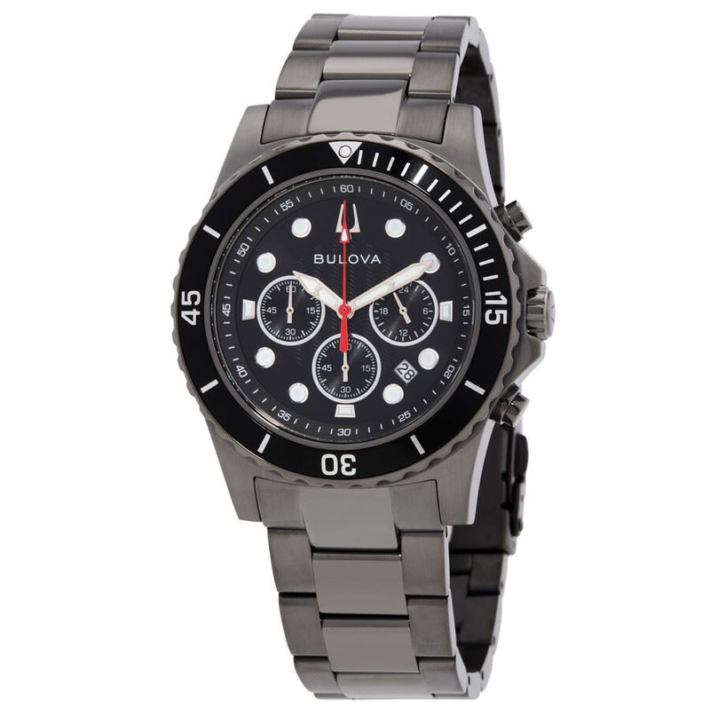 Bulova Classic Chronograph Quartz Black Dial 98B337