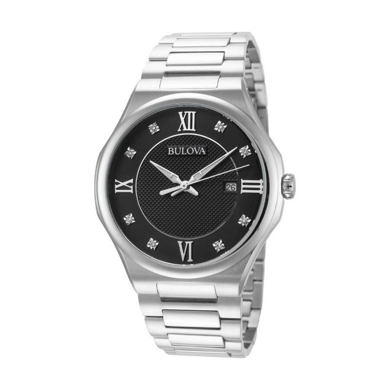Bulova Classic Quartz Crystal Black Dial 96D156