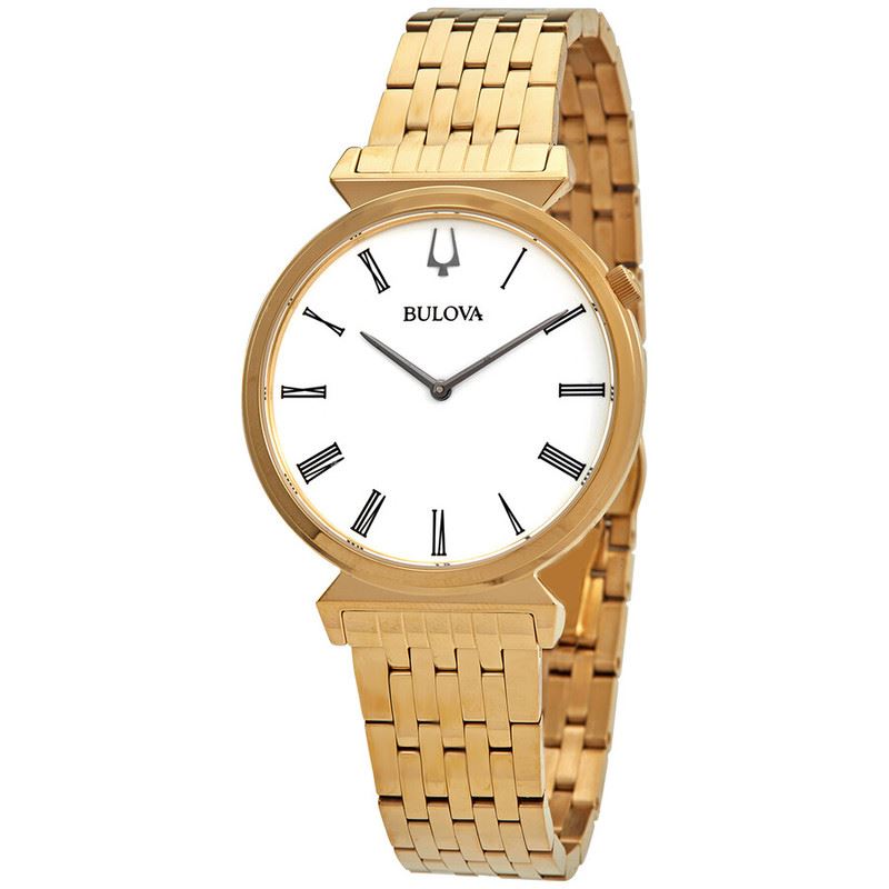 Bulova Regatta Quartz White Dial Gold-tone 97A153