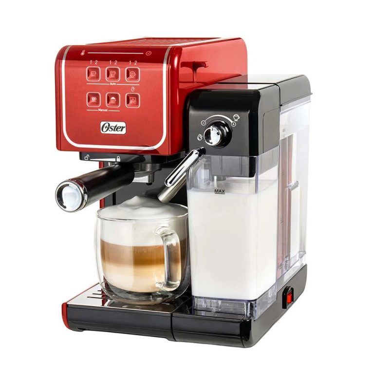 Cafetera Oster PrimaLatte Automatica BVSTEM6801R Rojo