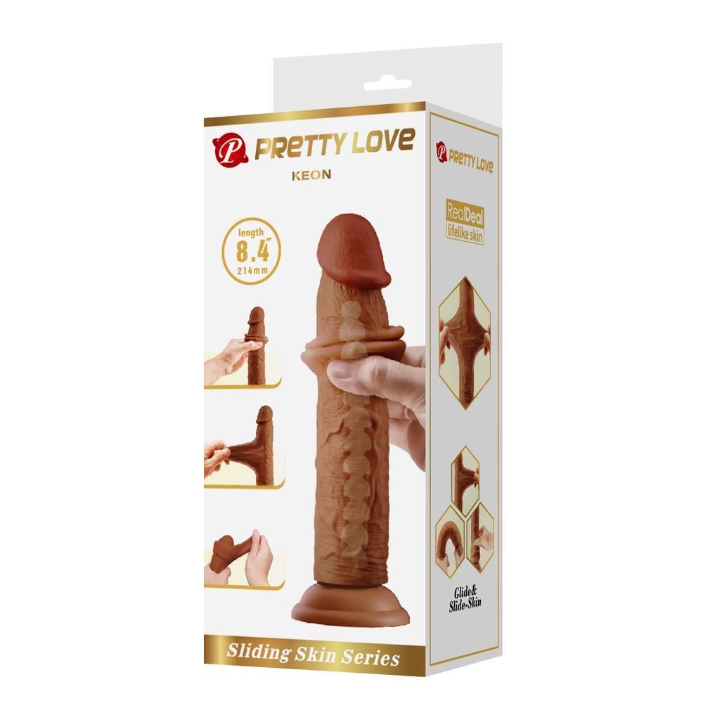 Dildo Realista Piel Deslizante Articulado Keon 21.4 cm Ø 4.4 cm