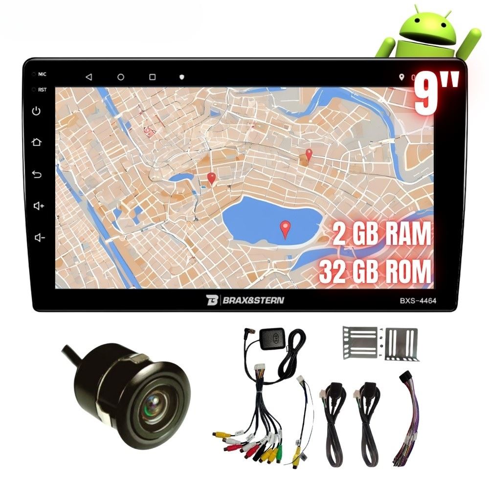 AUTORADIO ANDROID 2DIN 9'HD 2GB+32GB WIFI GPS BLUETOOTH