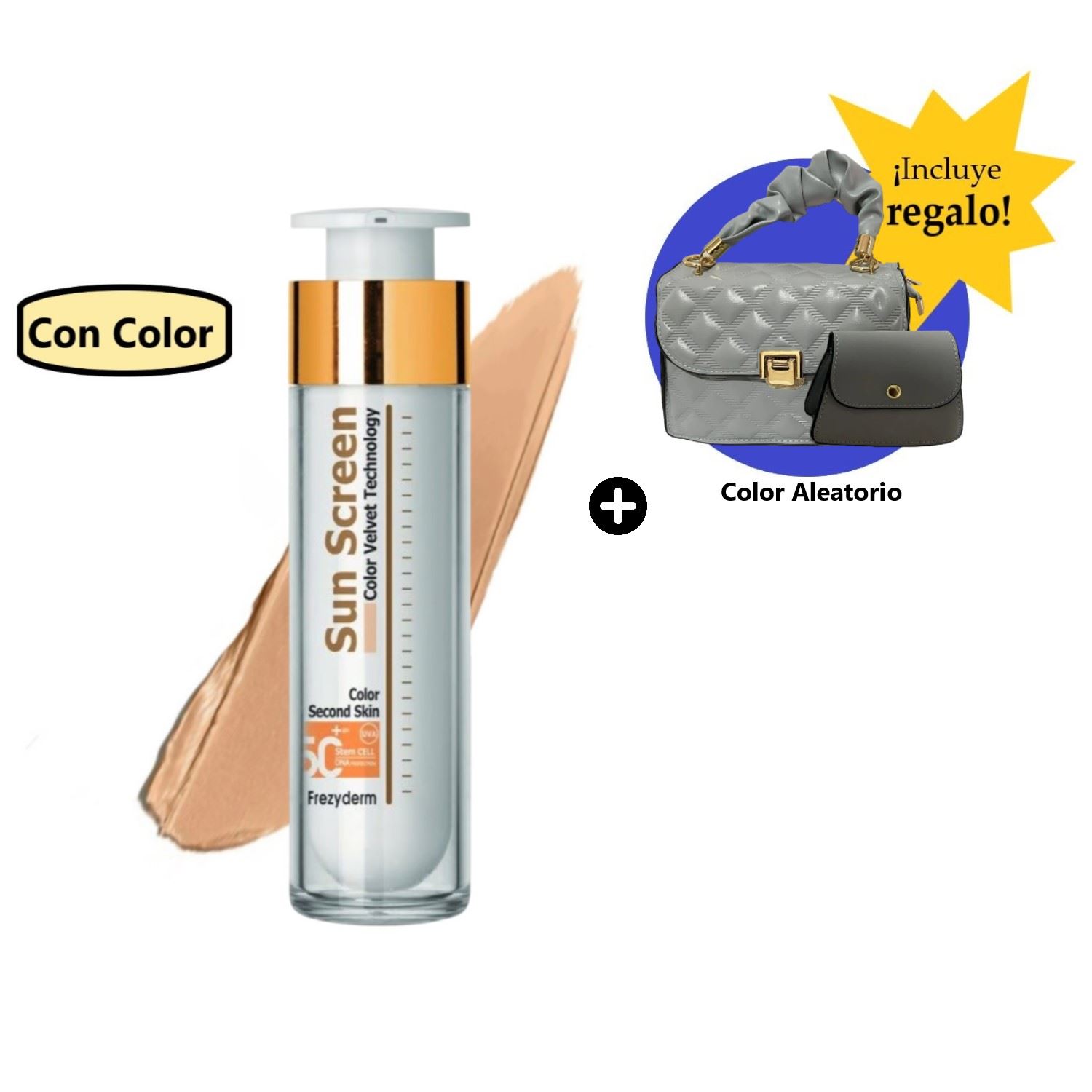 Frezyderm Velvet Sunscreen Color Face Spf50 50Ml + Minicartera 2en1 Asa Plisada
