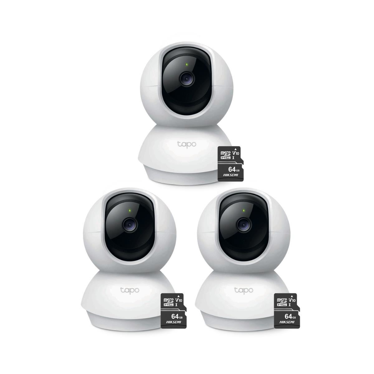 Pack de 3 Unid de Cámaras De Seguridad Tapo C200 Full HD + Micro SD 64 GB- Tp-link
