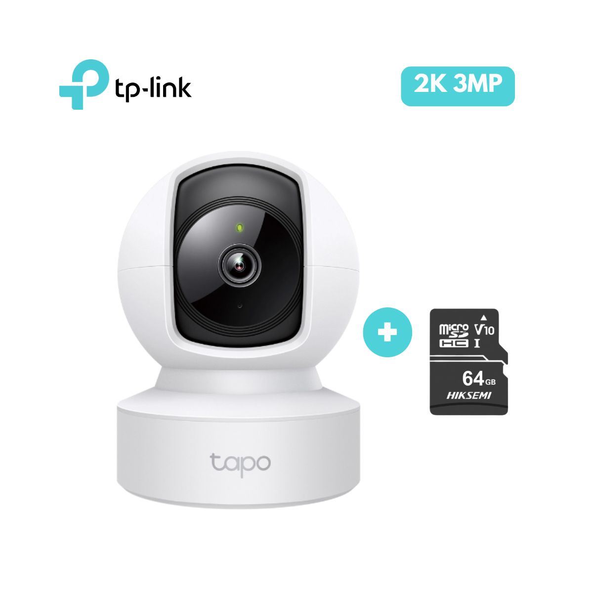 Cámara de seguridad wifi para interiores 2K Tapo-C212 - Tp-Link + SD 64 GB
