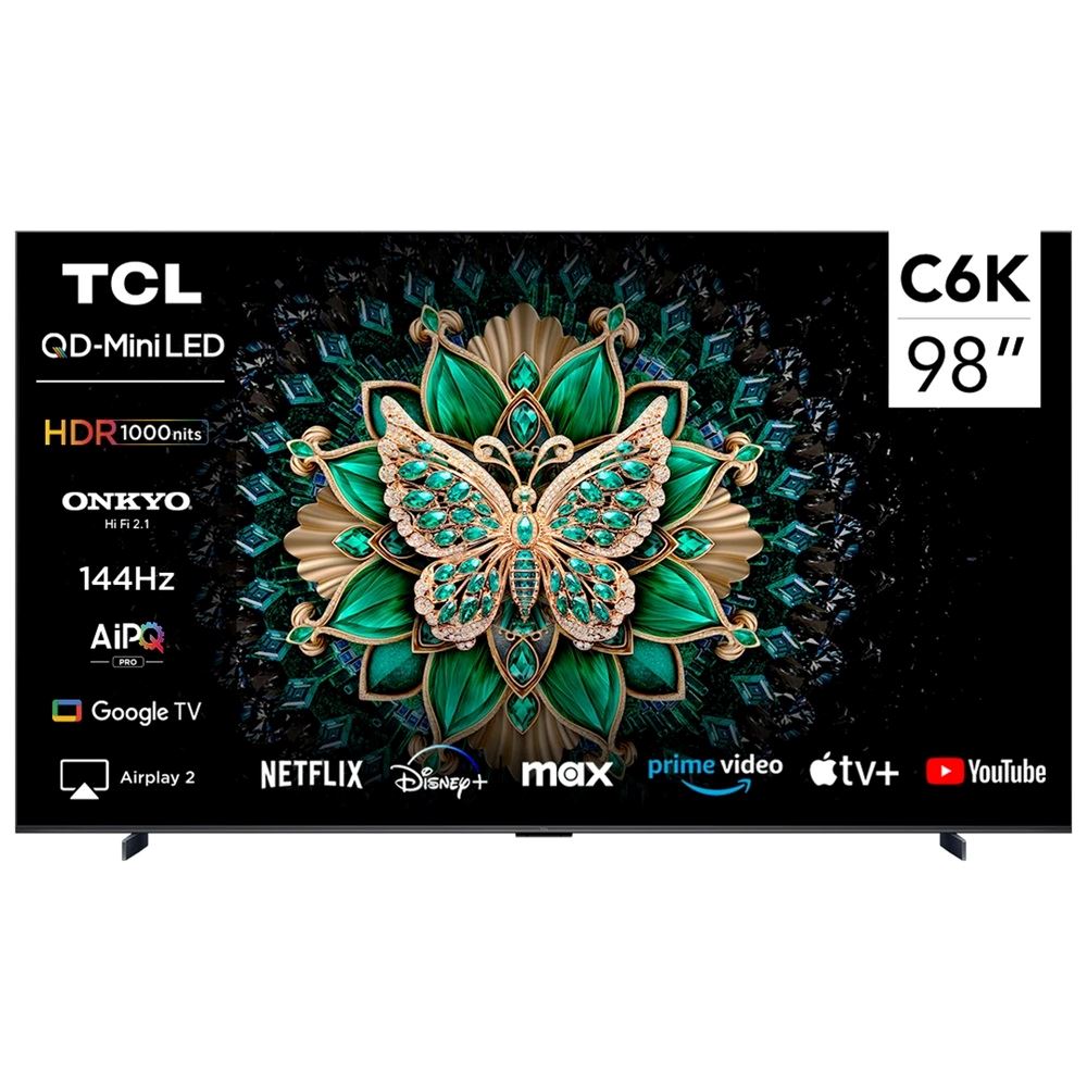 Televisor TCL QLED 98 UHD 4K Google TV 98c6k mini led