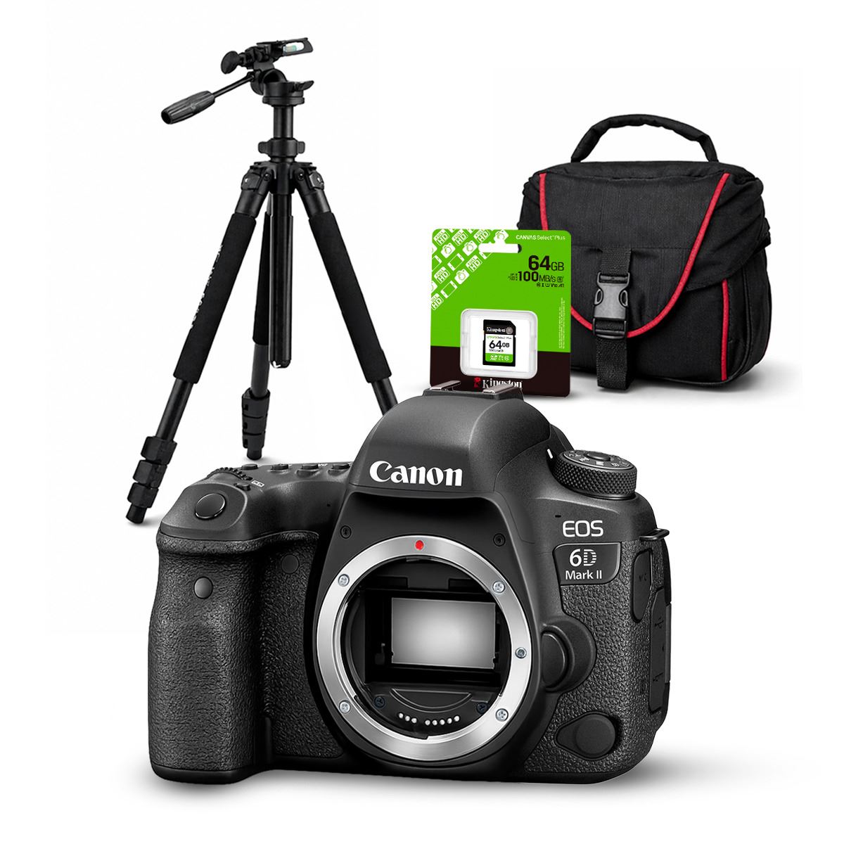 Cámara Canon EOS 6D Mark II (Solo cuerpo)  + Kit Deluxe de Accesorios