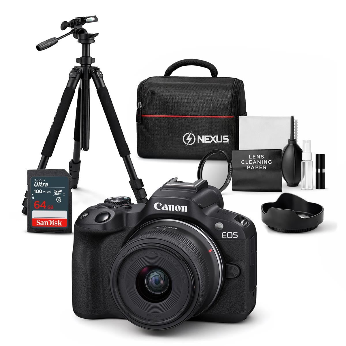 Cámara Mirrorless EOS R50 Lente RF S 18-45mm + Kit Ultimate